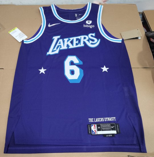 Los Angeles Lakers LeBron James 6 2022 City Edition Jersey Purple